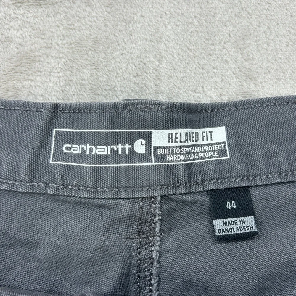 Carhartt Work Shorts Mens 44 Grey Rugged Flex Relaxed Fit Canvas 10